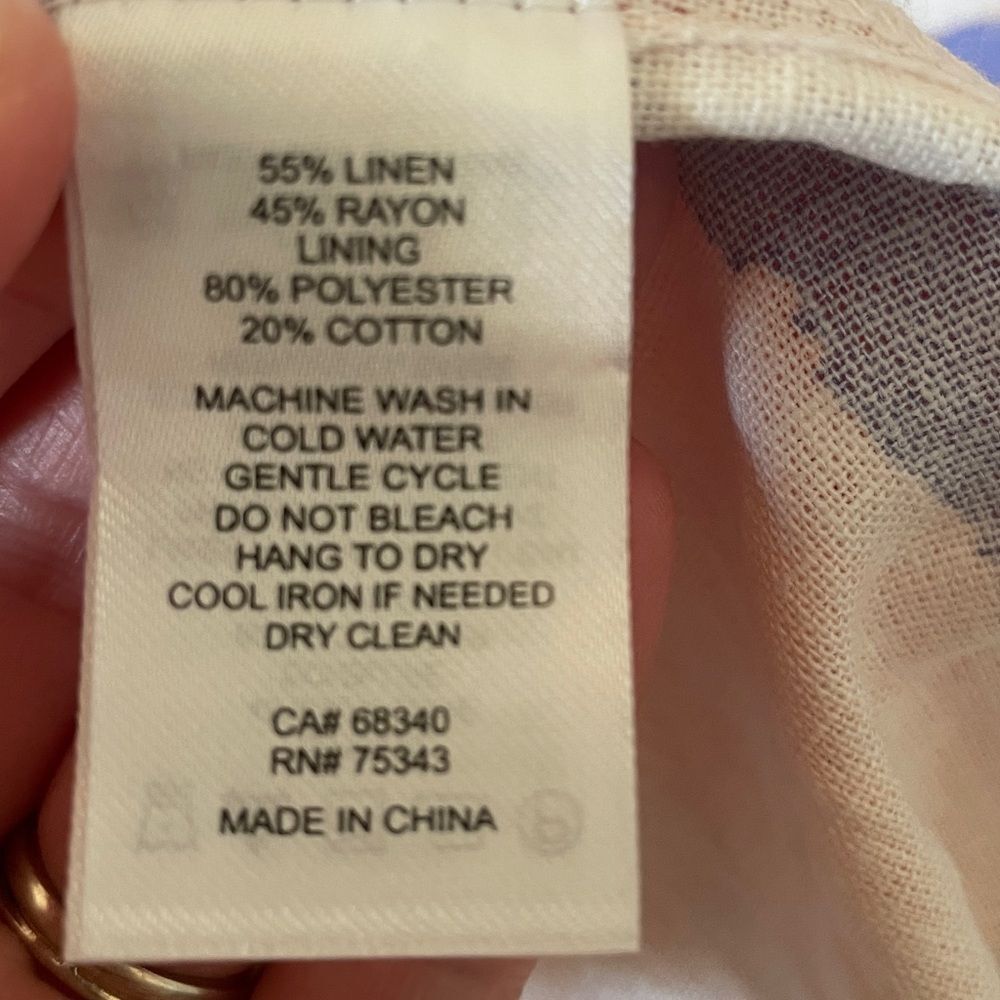 Christian Lacroix Linen Blend Midi Dress Costal Theme Vacation Size XS New - Picture 7 of 7